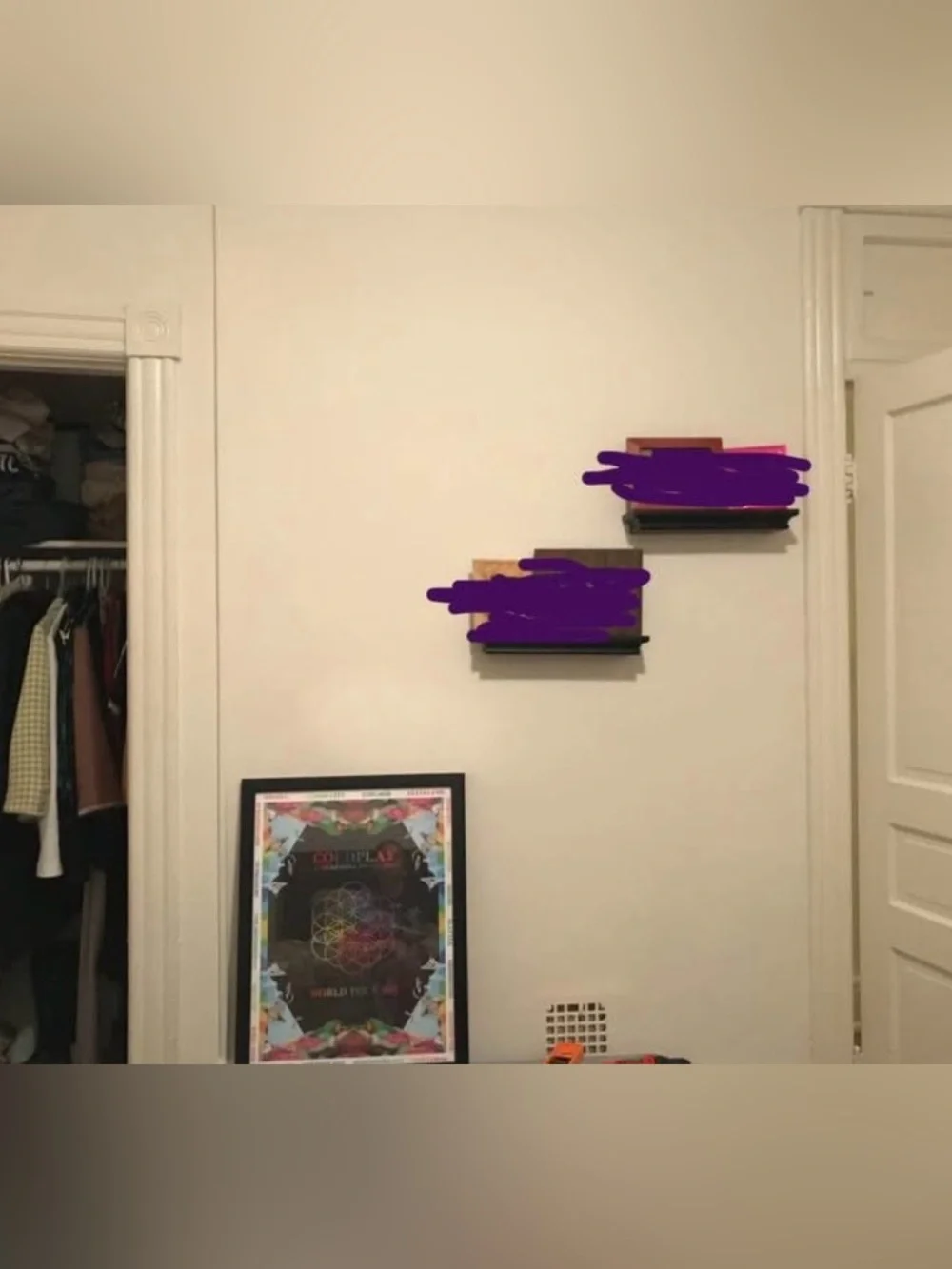 Black Wooden Floating Shelves
